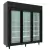EXPOSITOR AUTO SERVIÇO 3 PORTAS FRIOS E LATICINIOS PRETO LINHA BLANC 220V