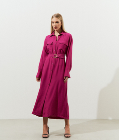 Vestido Chemise Crepe PURY - Loja Pele Crua