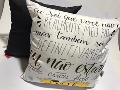 CAPA DE ALMOFADA QUADRADA PAI - SEM VOCÊ
