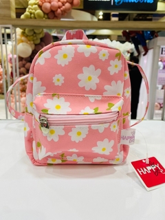 MINI MOCHILA FLORAL ROSA