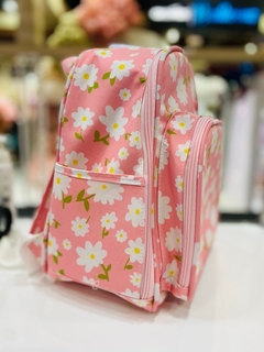 MOCHILA MÉDIA FLORAL ROSA - comprar online