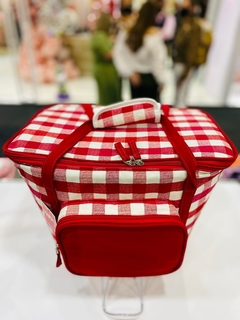 CESTA PIC NIC XADREZ VERMELHO - comprar online