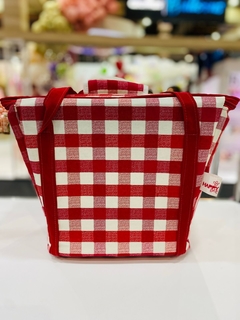 CESTA PIC NIC XADREZ VERMELHO - Happy Bee