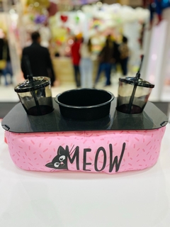 Almofada Bandeja Pipoca Dupla Gato Meow