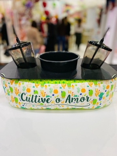 Almofada Bandeja Pipoca Dupla Cactos