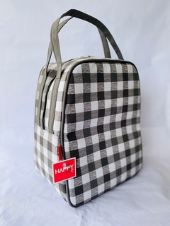 Porta Garrafa para Pic Nic Xadrez Preto e Branco - comprar online