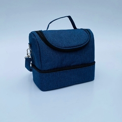 LANCHEIRA TERMICA DUPLA AZUL MARINHO LINHO - comprar online