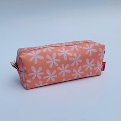 Necessaire Básico Floral Salmão