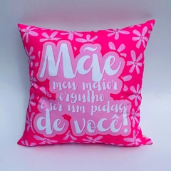 Capa de Almofada Mãe Floral Pink