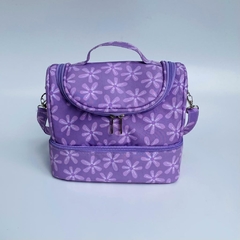 Lancheira Térmica Dupla Floral Lilás - comprar online