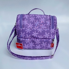 Lancheira Térmica Dupla Floral Lilás - Happy Bee