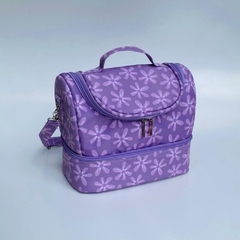 Lancheira Térmica Dupla Floral Lilás