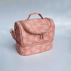 Lancheira Térmica Dupla Floral Salmão