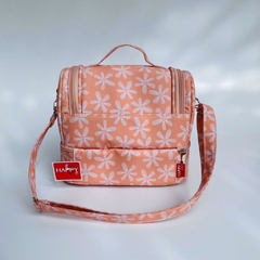 Lancheira Térmica Dupla Floral Salmão - Happy Bee
