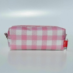 NECESSAIRE BÁSICO XADREZ ROSA