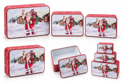 Set x 3 Latas Navideñas Metálicas Papá Noel – Diferentes Tamaños - comprar online