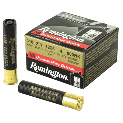 Cartuchos Remington Ultra HD, Calibre 410, 2.5 ", 000 Buck