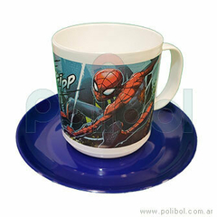 Taza con Plato Spiderman - comprar online