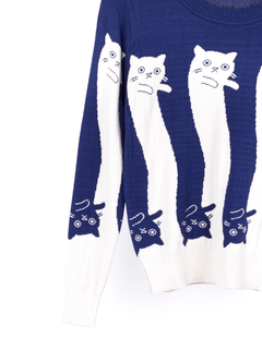 Sweater Pulover Longcat Gatitos - Talle S/M - GREEN GOBLIN STORE