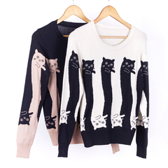 Sweater Pulover Longcat Gatitos - Talle S/M - comprar online