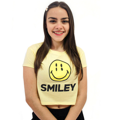 Remera corta SMILEY - Talle S