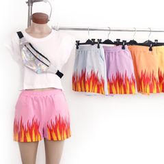 Short Mujer Flames Algodón