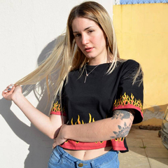 Remera Top Flames Talle S/M/L - comprar online