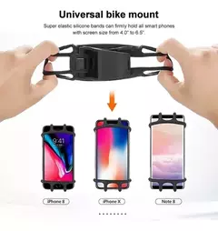 Soporte Porta Celular Bici o Moto Manubrio Soporte Silicona - BACCOLA