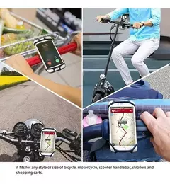 Soporte Porta Celular Bici o Moto Manubrio Soporte Silicona - comprar online