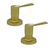 Kit 2 Acabamentos Registro Pressão e Gaveta 16 Estrias Padrão Deca Dourado Fosco
