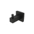 Acessório Banheiro Porta Toalha Cabide Metal Quadrado Preto Fosco
