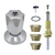 Kit Reparo Salva Registro C/ Acabamento Chuveiro Pressão C50 Acabamento Fosco Cor Cromado