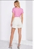 Shorts cintura alta em sarja na cor off - comprar online
