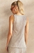 Regata em malha canelada de lurex cinza - comprar online