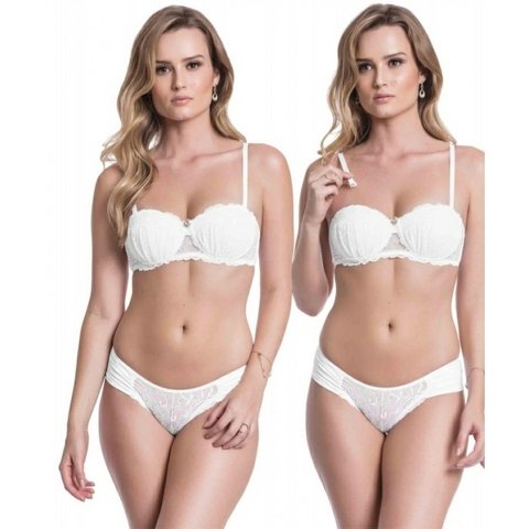 Conjunto tomara que caia renda