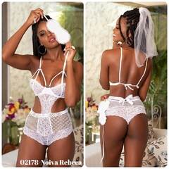 2178 NOIVA REBECA -BODY DE ARRASTÃO BRANCO C/ VENDA - comprar online