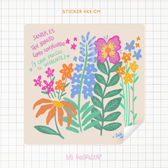 Sticker "florecitas para sanar"