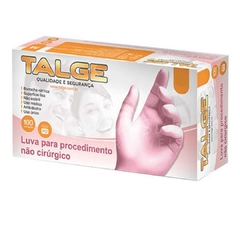 Luva Nitrílicas Rosa s/ Pó M Talge 100 Unidades