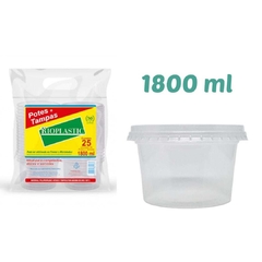 Pote Redondo 1800 ML Rioplastic 15 Unidades