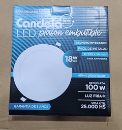 Plafon Led 18w embutir