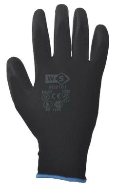 Guante engomado pu negro