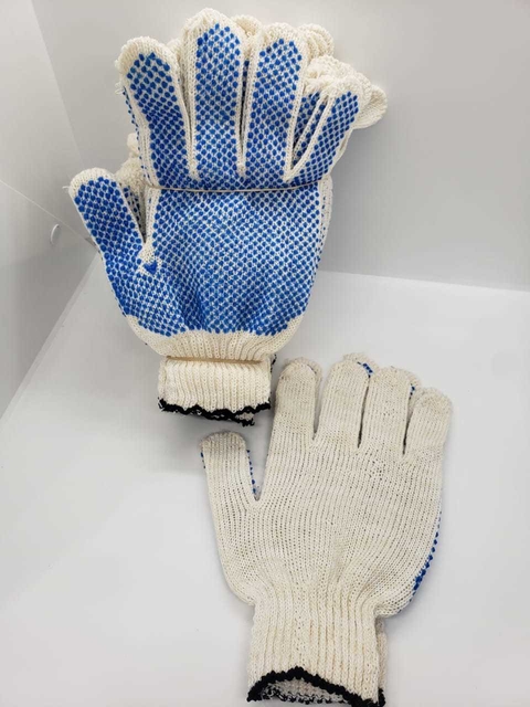 Guante de trabajo moteado blanco