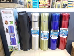 Termo bala acero inoxidable 1lt funda