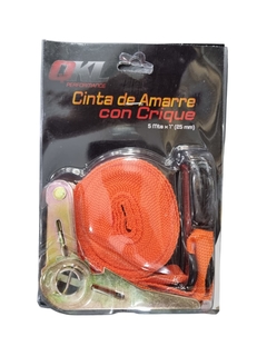 Cinta De Amarre Con Crique 5 MT x1" Remolque