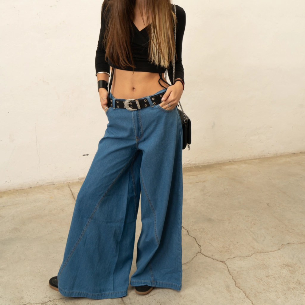 JEAN SUPER WIDE LEG RAW