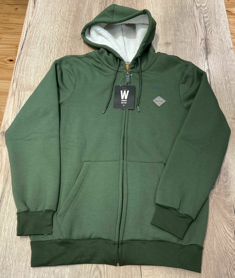 866 Campera algodón con corderito [Verde]