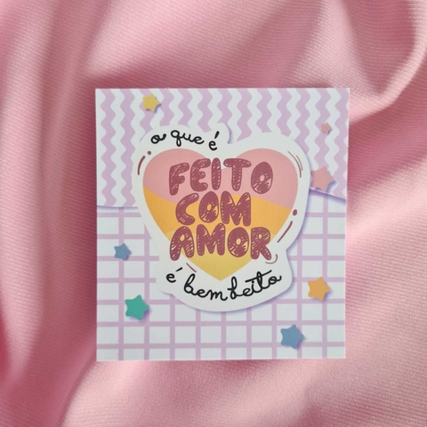 25 Cards Luminosos - Feito com Amor.