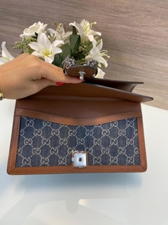 Bolsa Gucci Dionysus Média GG Azul Italiana na internet