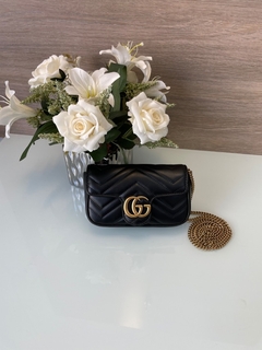 Marmont Gucci Super Mini Preta Italiana - comprar online