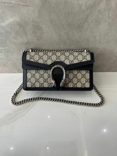 Bolsa Dionysus Preta E Bege Italiana